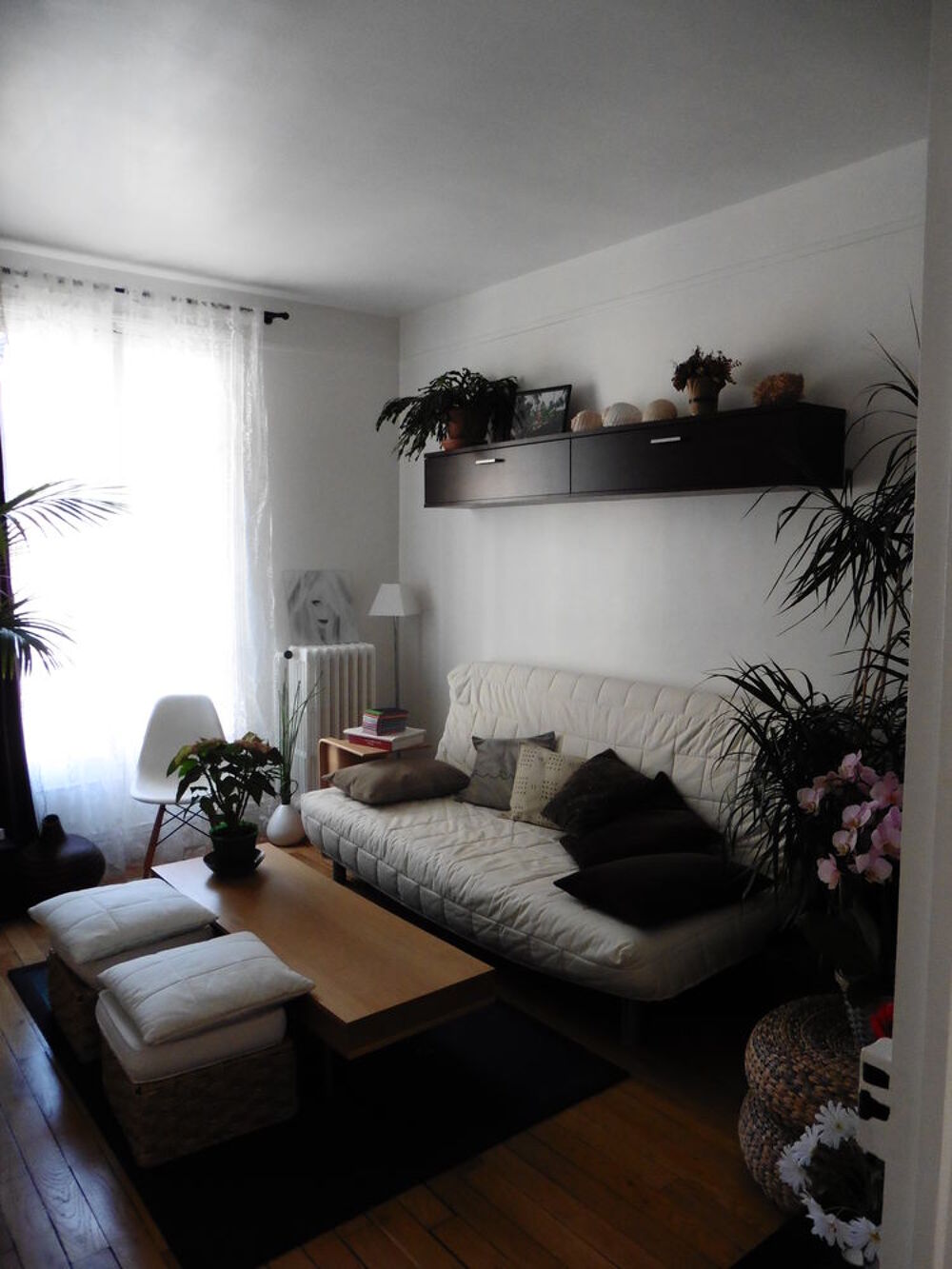 Meubles de rangement suspendus, bel aspect bois marron fonc&eacute; Meubles