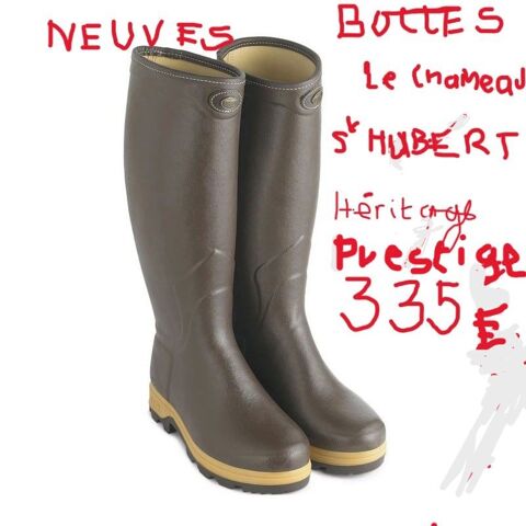 Bottes NEUVE CHAMEAU PRESIGE HERITAGE Homme doubl cuir T43 289 Les Sables-d'Olonne (85)