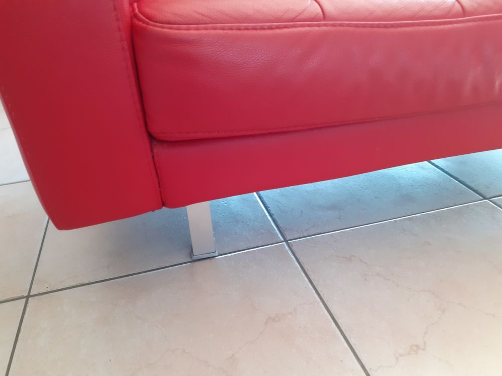 Canap&eacute; cuir rouge design Meubles