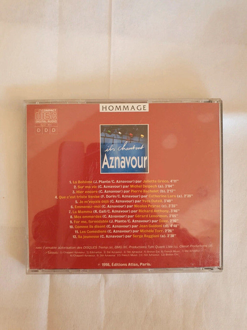 Cd ils chantent aznavour CD et vinyles