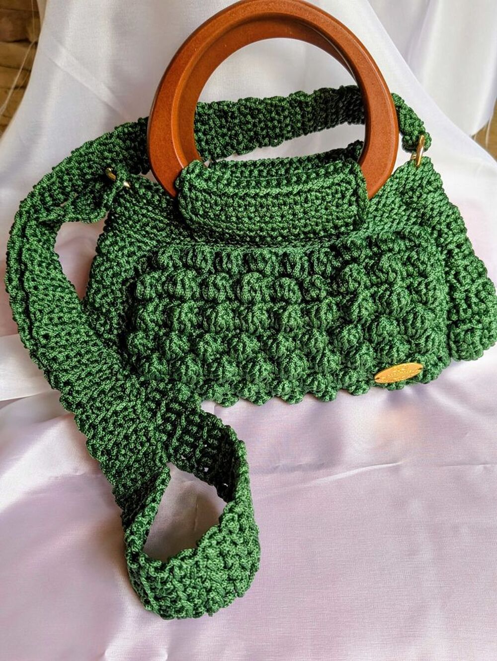 Magnifique sac boh&egrave;me crochet fait main Maroquinerie