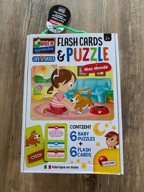 Jeu enfant Puzzle et flash cards Lisciani  Mon monde   8 Saleilles (66)