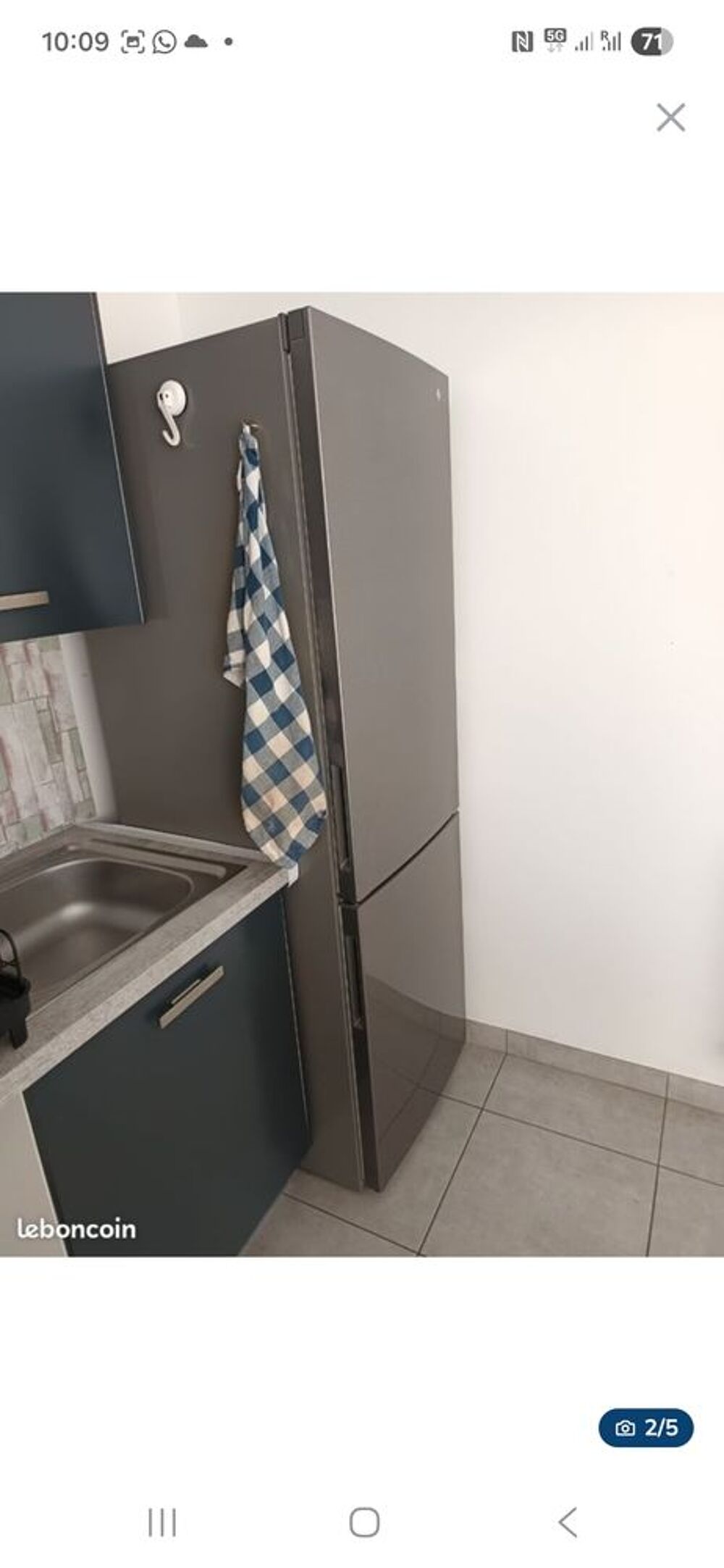 R&eacute;frig&eacute;rateur combin&eacute; LG gris Electroménager