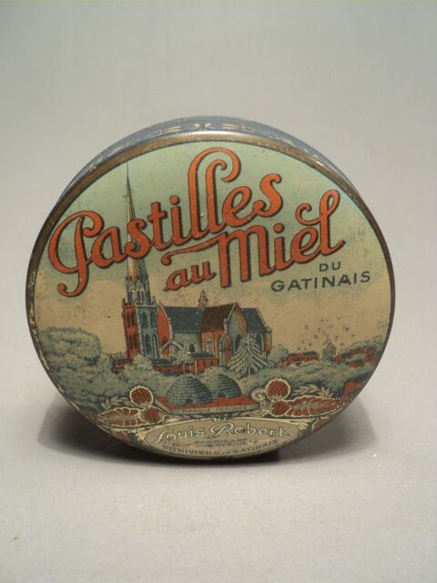 Boite Publicitaire Pastilles Miel du Gatinais Louis Robert 20 Loches (37)