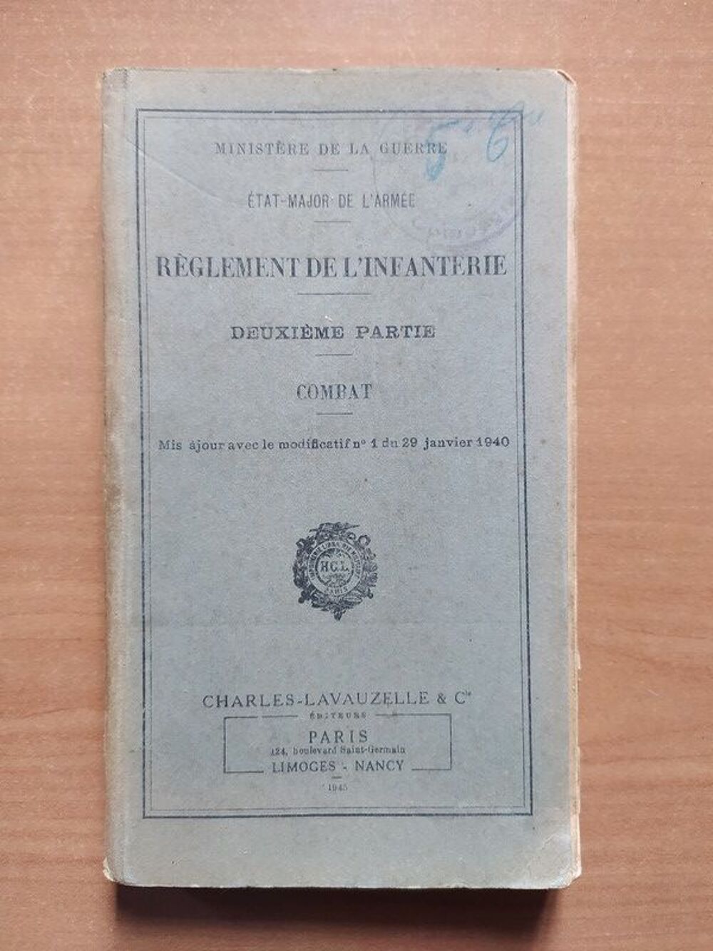 Livre R&egrave;glement de l'Infanterie Lavauzelle 4&egrave;me BCP Livres et BD