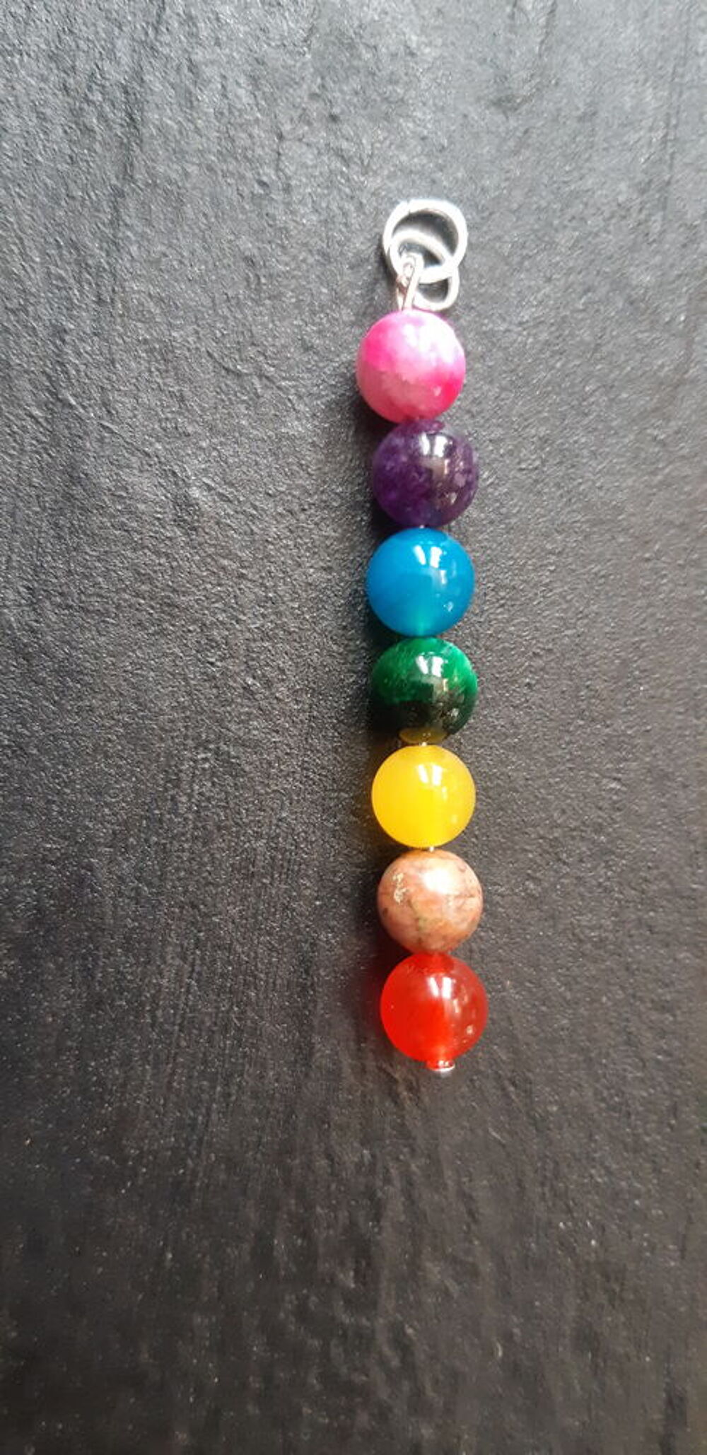 pendentif 7 chakras, pierres 8 mm Bijoux et montres