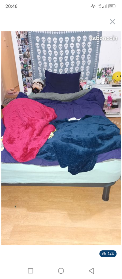 Sommier a pied avec matelas 30 Cambrai (59)