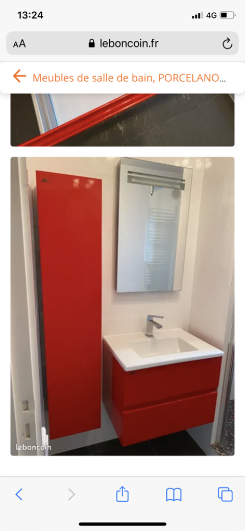 Meubles de salle de bain Porcelanosa 
0 Asnires-sur-Seine (92)