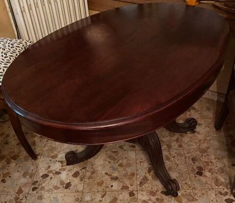 Ancienne table ovale style Louis Philippe d'époque vintage
225 L'Union (31)
