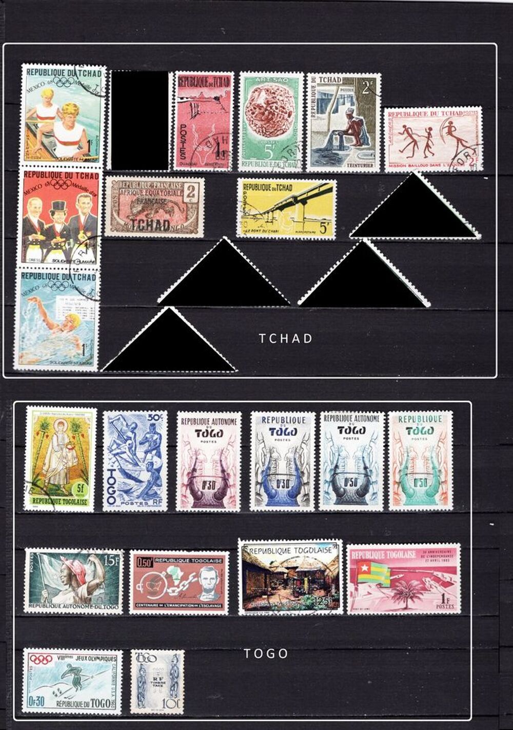 149 timbres de PAYS d'AFRIQUE 