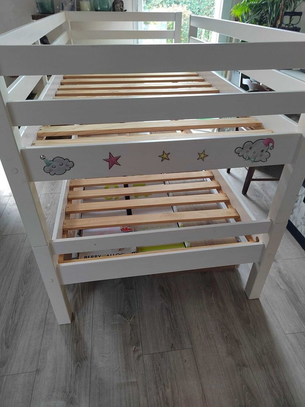 Lit superpos&eacute;s enfants blanc Mobilier enfants