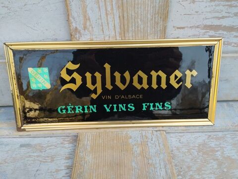 Ancienne Plaque Glacoide Publicitaire Sylvaner Vins Grin 45 Loches (37)