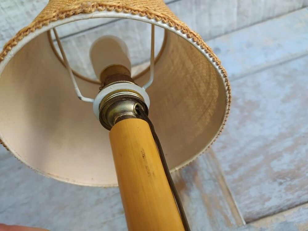 Lampe Rotin Vintage Style Bougeoir &agrave; Main
Décoration