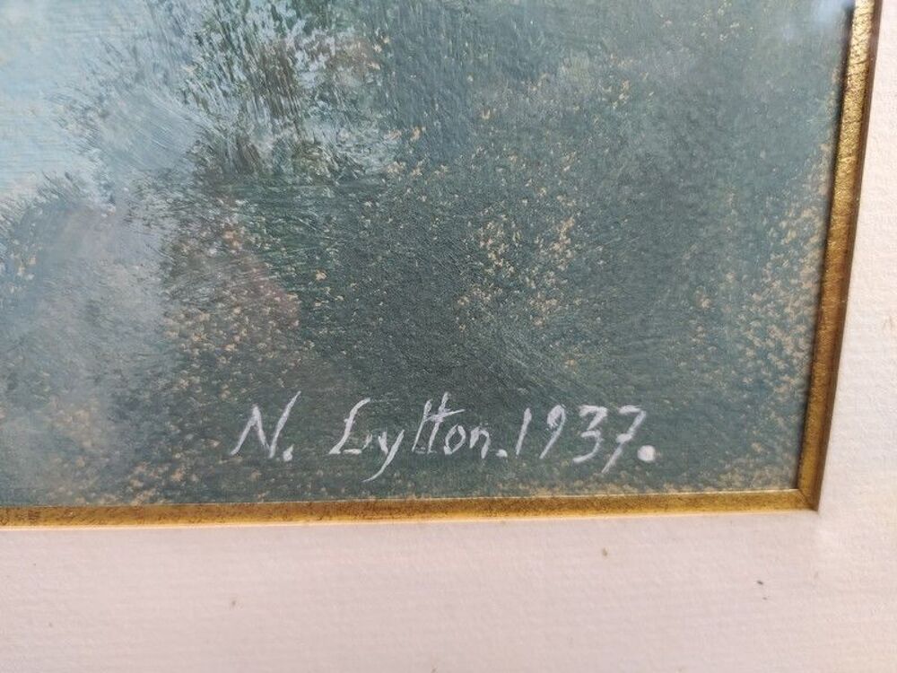 Tableau Paysage Montagne Neville Stephen Bulwer-Lytton 
