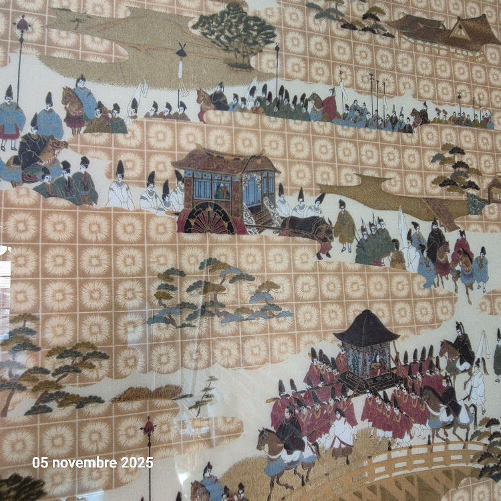 Foulard japonnais en soie achet&eacute; au Japon, &eacute;poque Edo 1600-1 Décoration