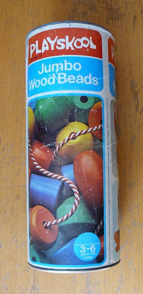 Jumbo Wood Beads Playskool - Années 60/70 10 Argenteuil (95)