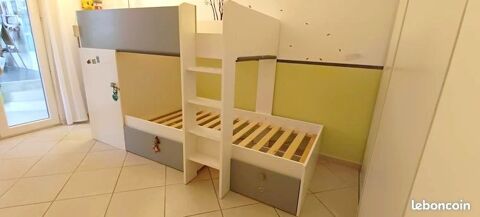FAIRE OFFRE -LITS SUPERPOSES ARMOIRE INTEGREE+TIROIRS La Colle-sur-Loup (06)