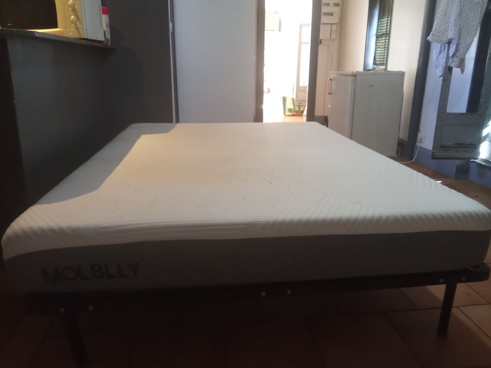 Lit 2 places complet ? Sommier + Matelas MOLBLLY Meubles