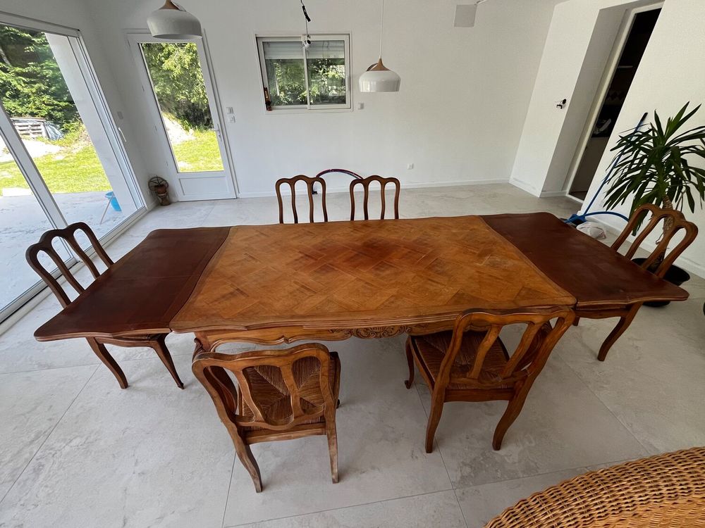 Table en merisier et 6 chaises Meubles