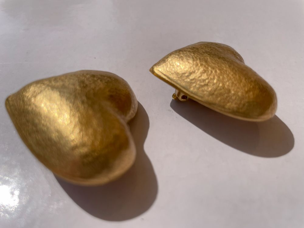 BO Boucle d'oreille COEUR dor&eacute; Sonia RYKIEL Bijoux et montres