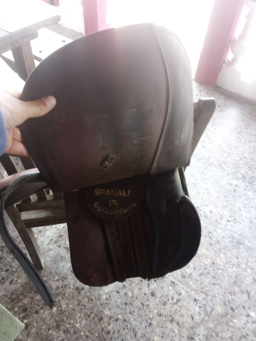 Selle &eacute;quitation Spanaldi mixte 17,5 pouces Sports