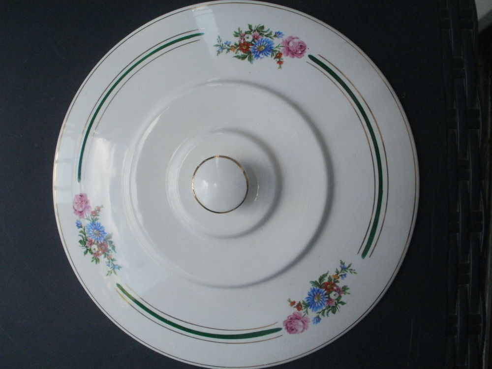 Couvercle de soupi&egrave;re ancienne DIGOIN-SARREGUEMINES Cuisine