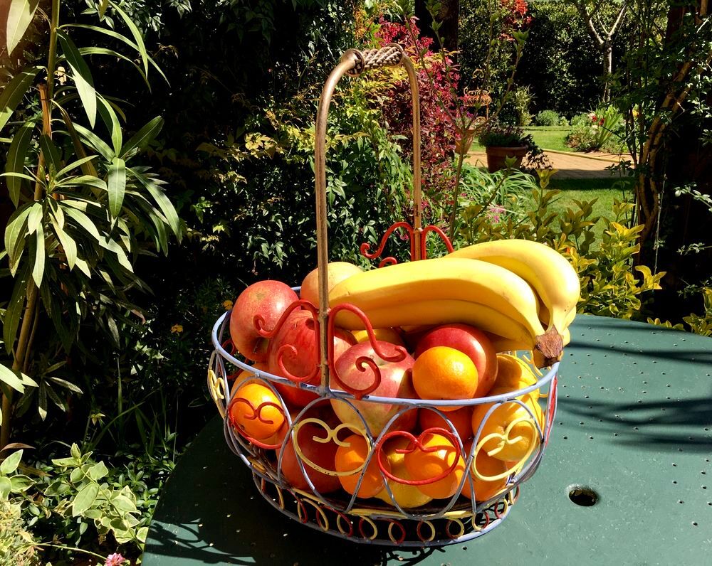 Panier en fer forg&eacute; massif du d&eacute;but XX&egrave;me Décoration