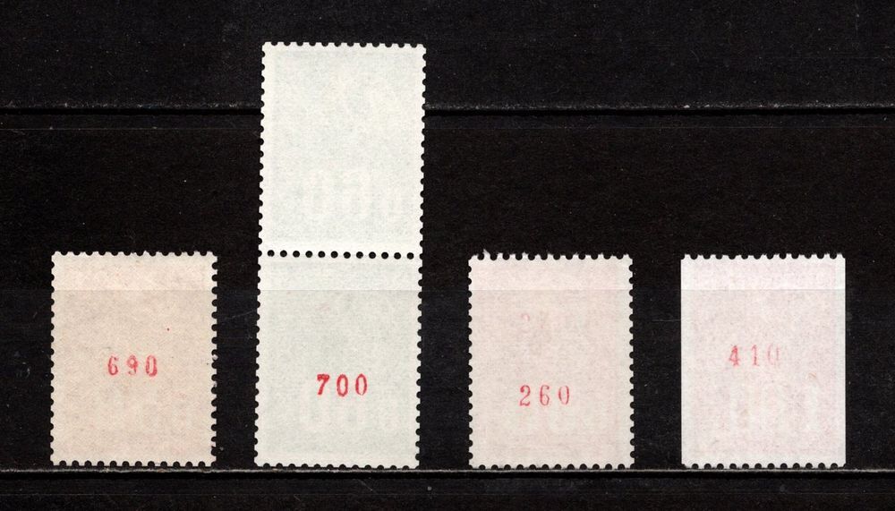 Timbres France de roulette n&deg; rouge type Bequet, tous ** 