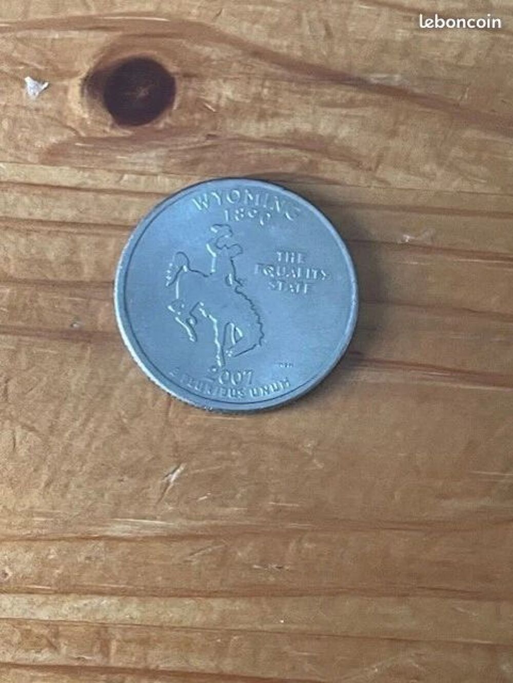 Pi&egrave;ce de monnaie - 1.4 Dollar Quarter Wyoming 2007 
