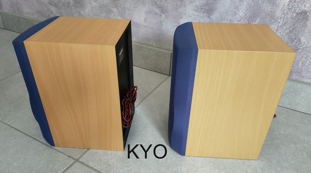 THOMSON paire d'enceintes hifi filaires 2x4W, bleu bois Audio et hifi