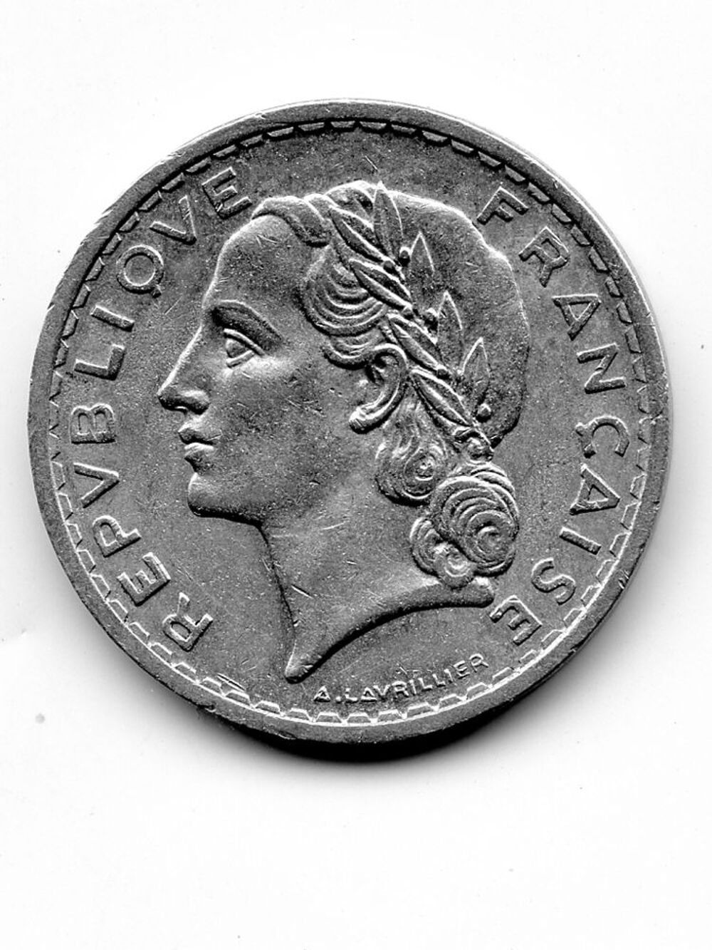 5-francs-LAVRILLIER-1949-Aluminium
