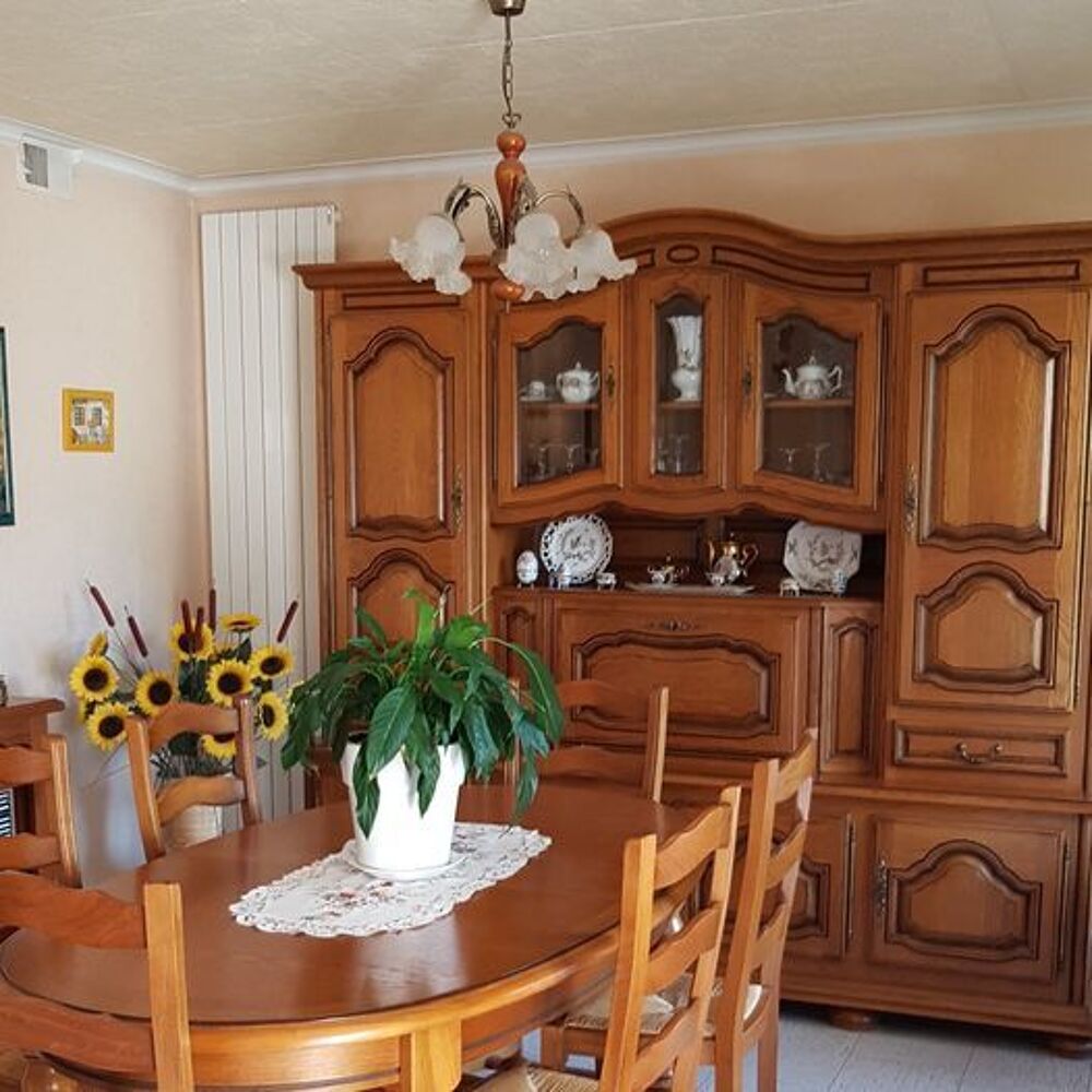 ensemble salle &agrave; manger Ch&ecirc;ne massif Meubles