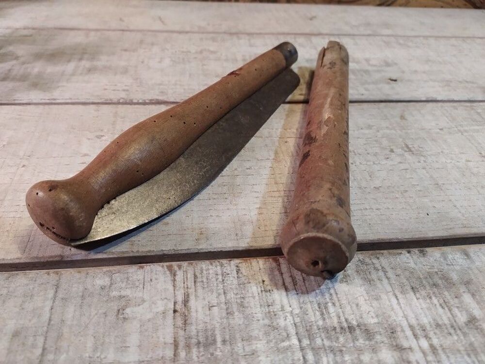 Couteaux Scies Pliants Manche Bois Outil de jardinier Bricolage