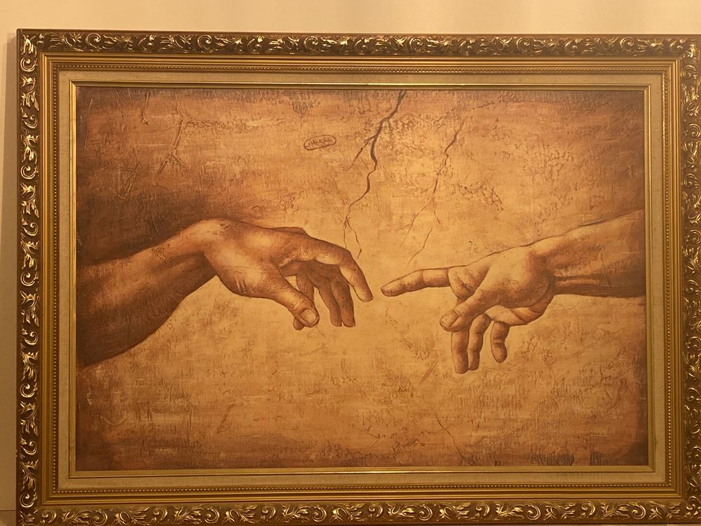 Magnifique toile et encadrement dor&eacute; Décoration