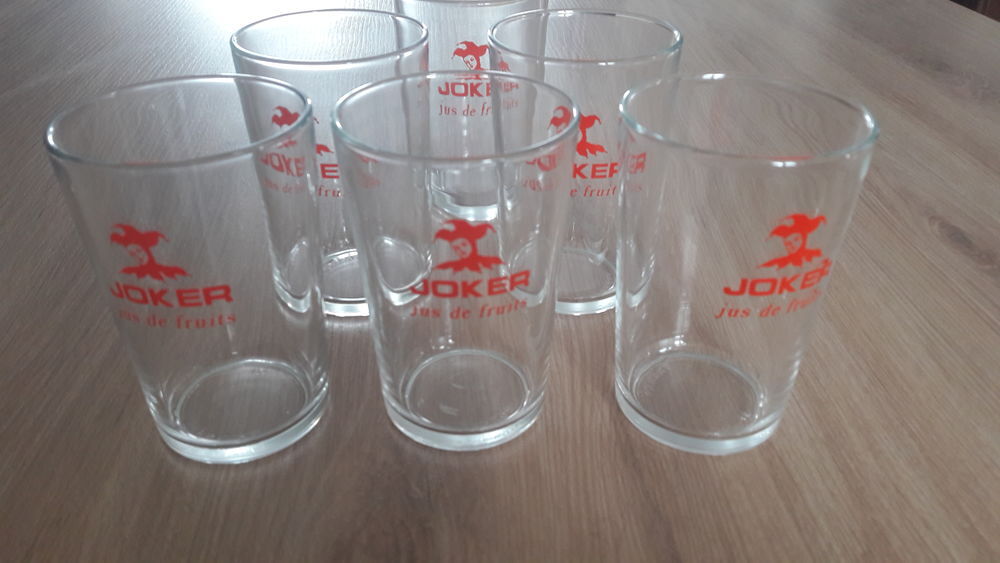 6 Verres Jus de Fruits JOKER ou Fruidan Vintage Cuisine