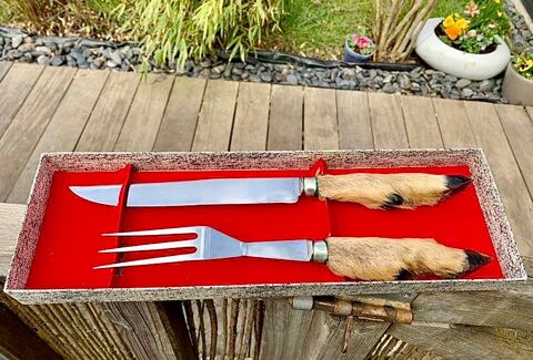 Couteau et fourchette pattes de chevreuil chasse 15 Corbreuse (91)