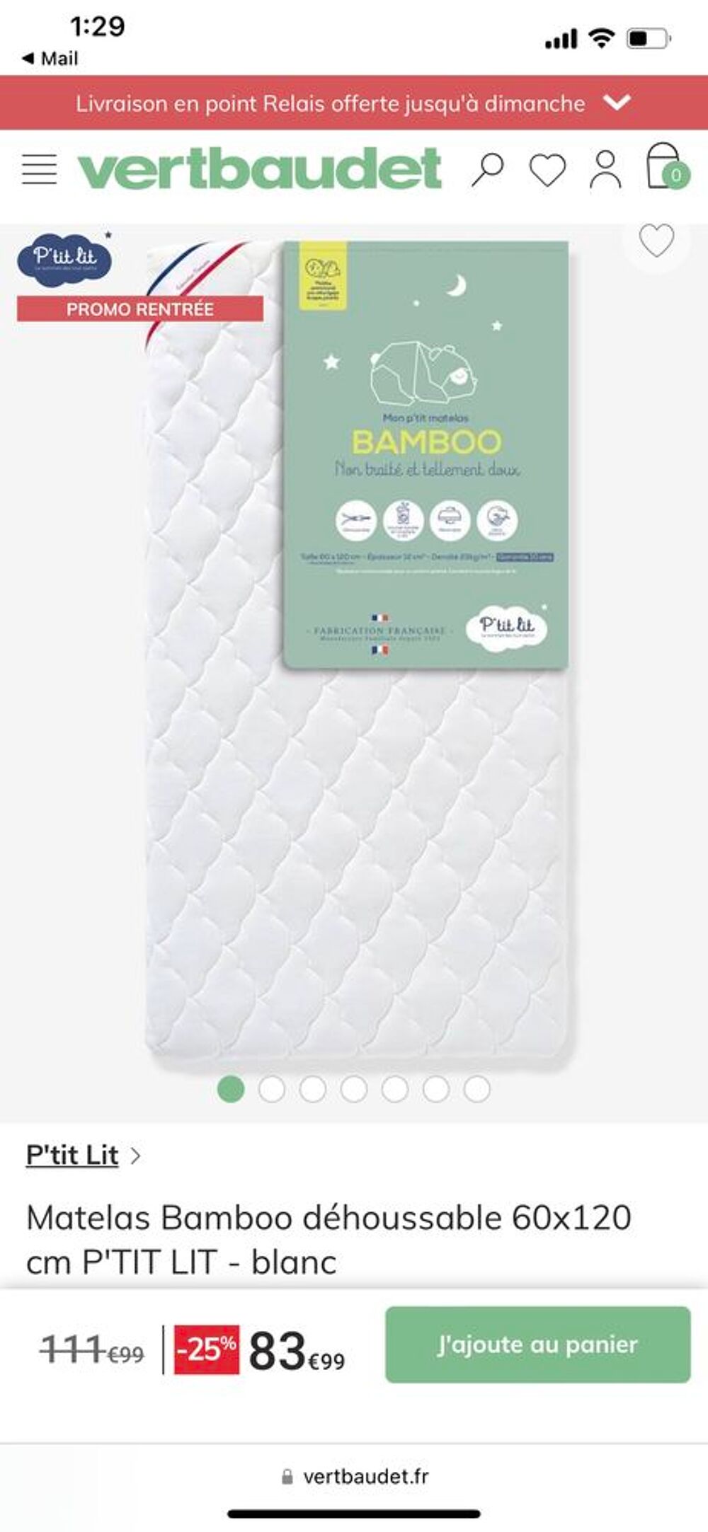 lit b&eacute;b&eacute; vert baudet Meubles