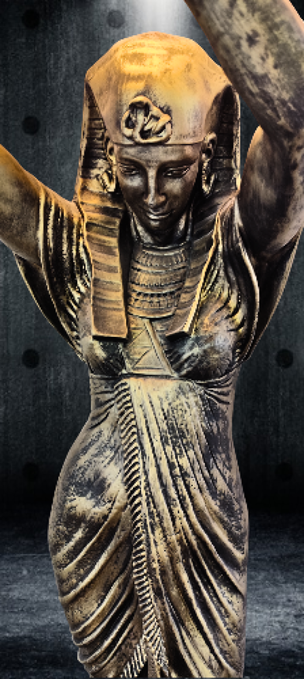 Superbe Statue-Lampe de style Egyptien Décoration