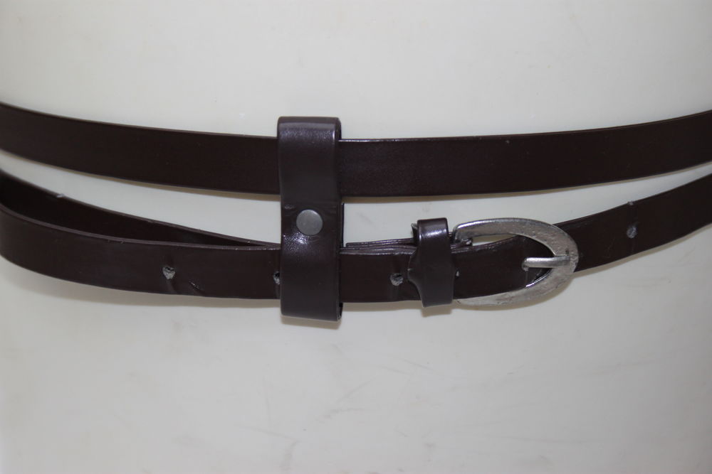 Ceinture fine double tour Maroquinerie