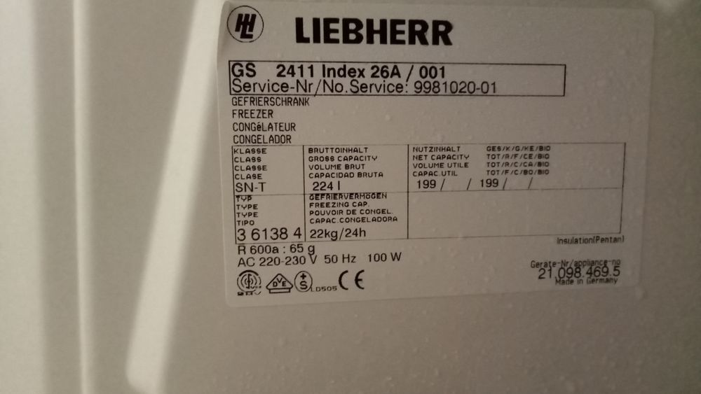 Cong&eacute;lateur armoire Liebherr Electroménager