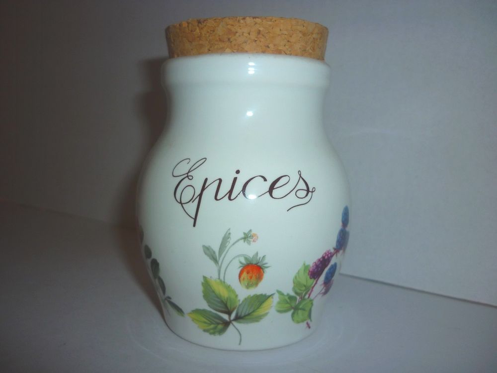 Lot 2 POTS vintage (REVOL France) "&Eacute;PICES" "MOUTARDE DIJON" Décoration