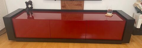 Grand meuble TV design laqué rouge et noir €  224 cm 320 Guebwiller (68)