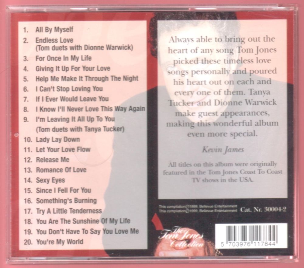 Album CD : Tom Jones - The love songs CD et vinyles