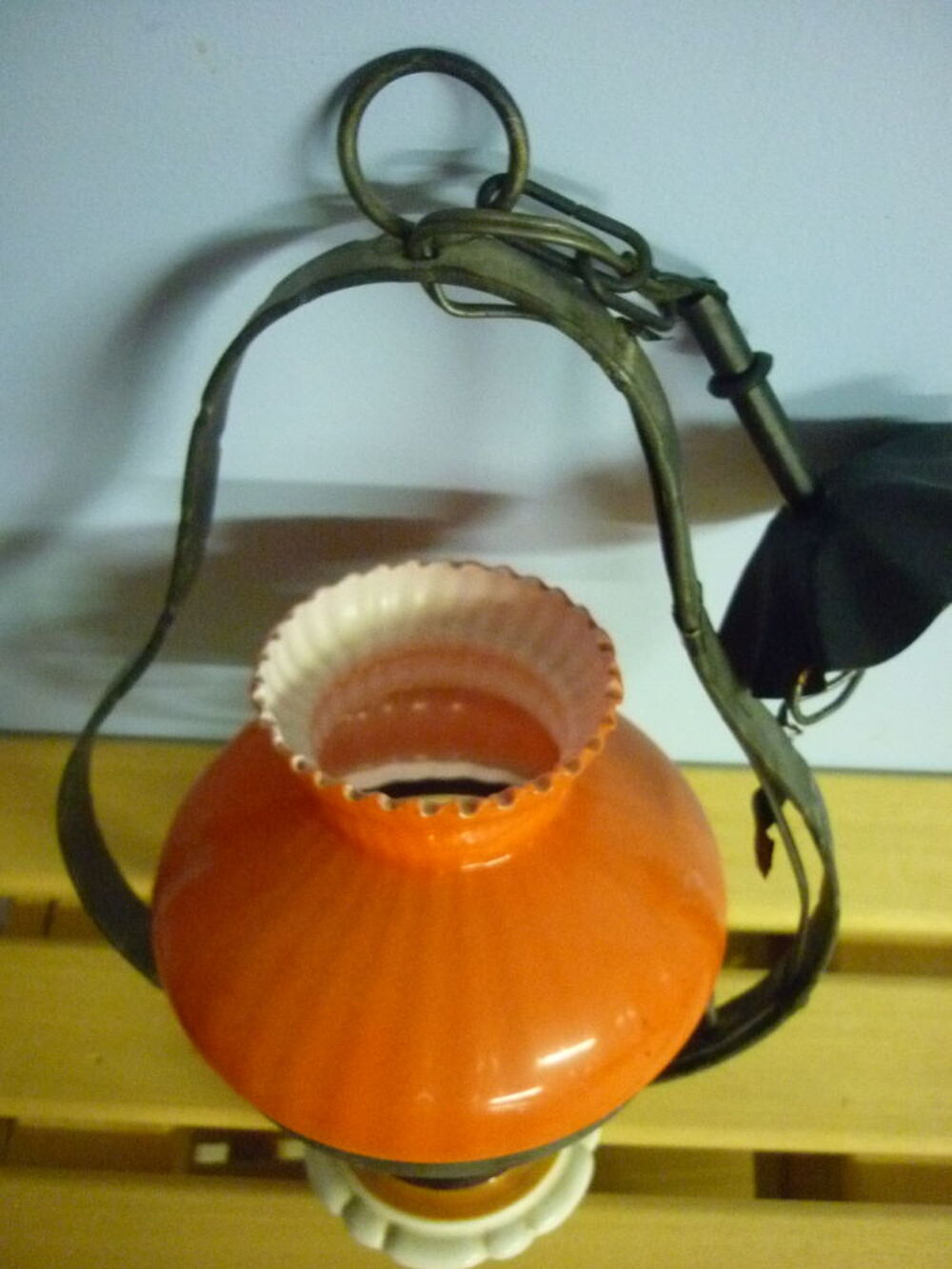 Suspension globe orange Décoration
