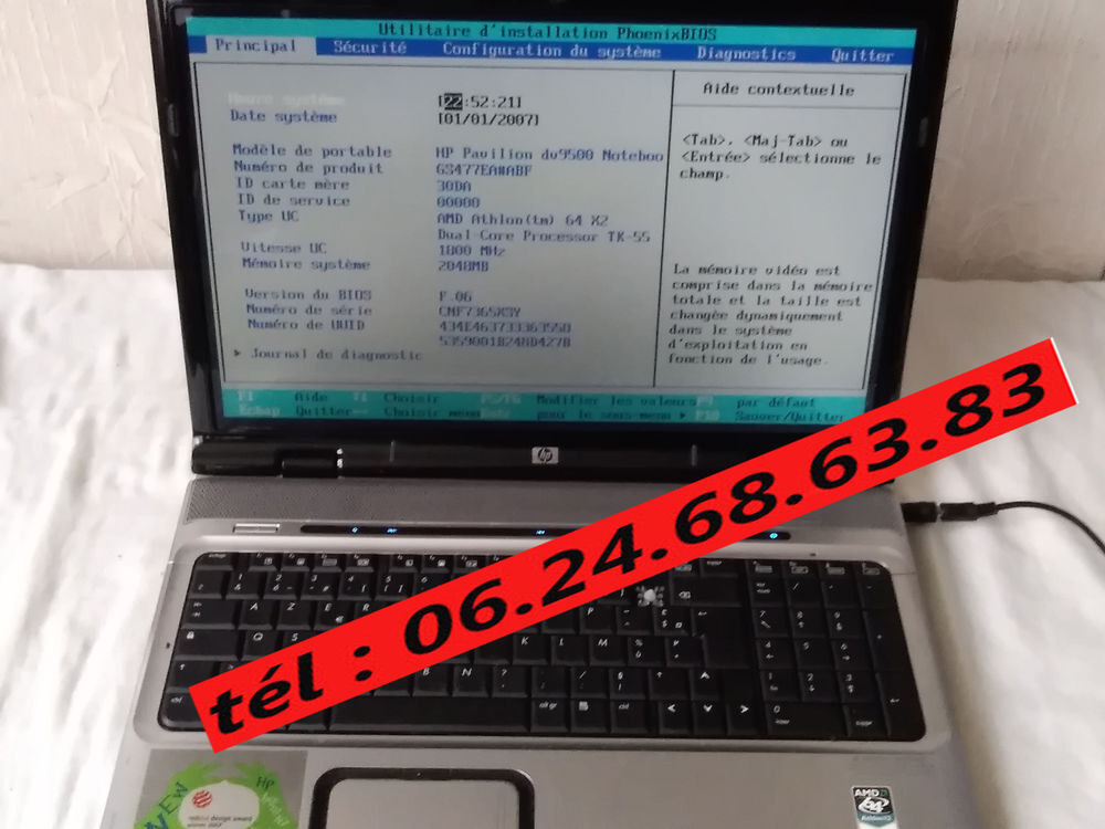 PC Portable HP Pavilion DV 9500 Matériel informatique