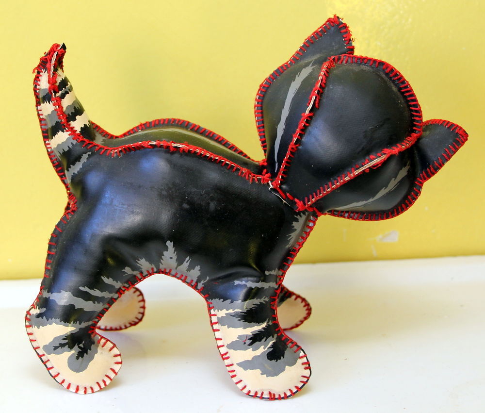 Jouet ancien CHATON vinyle cousu main 1960 Jeux / jouets