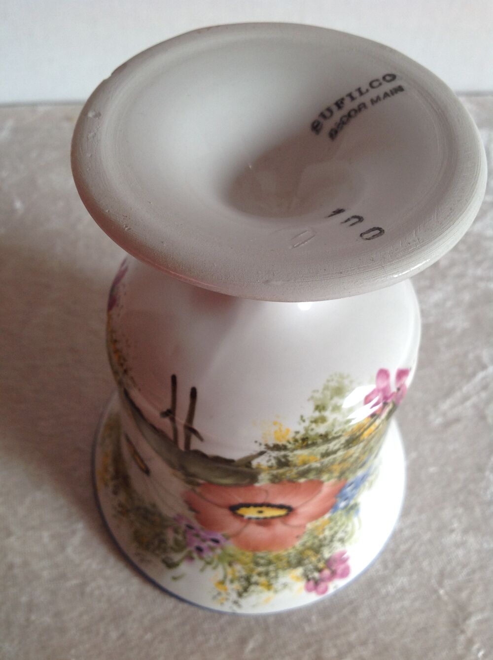 POT MOTIF FLORAL PEINT &Agrave; LA MAIN Envoi Possible
Décoration