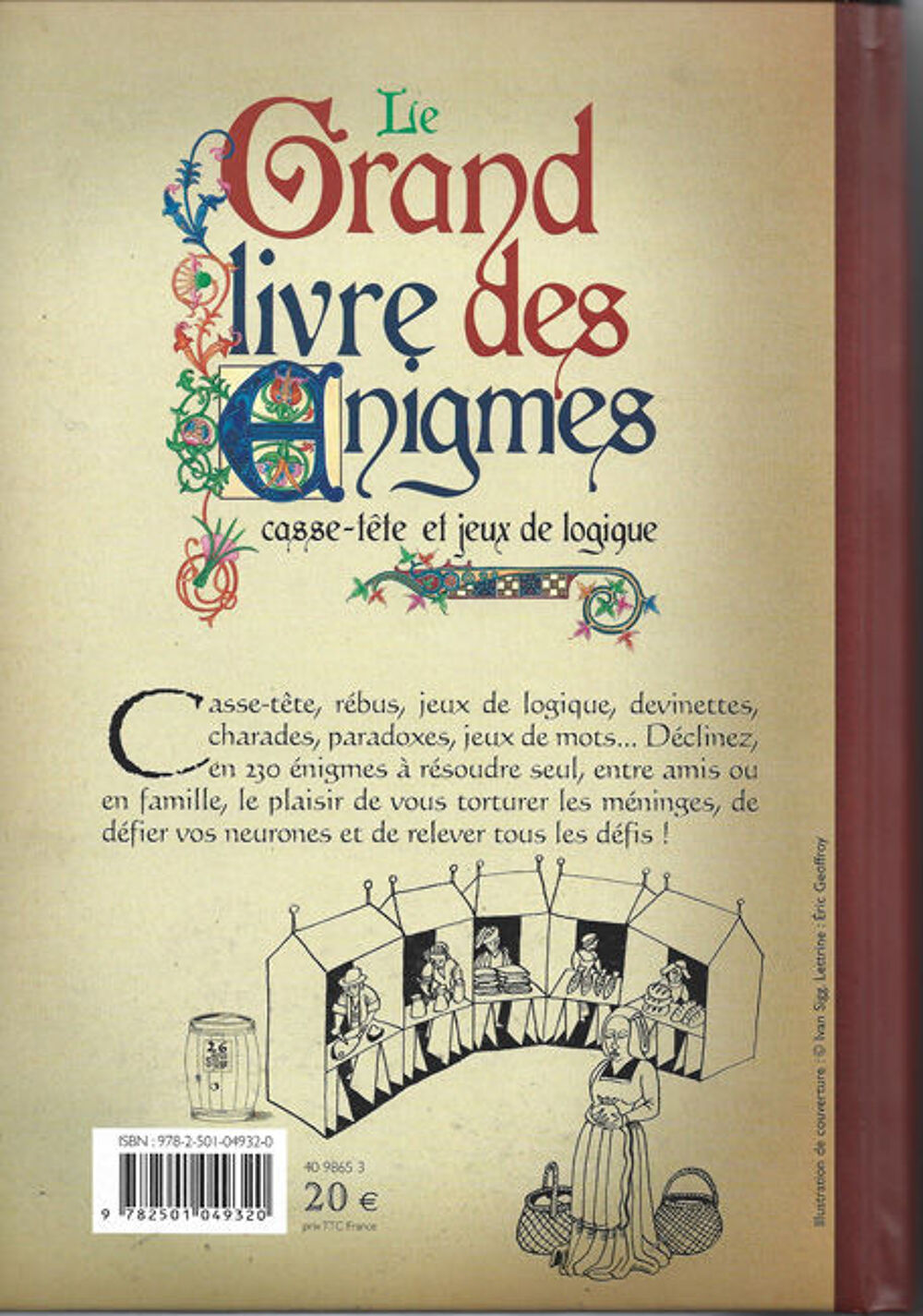 Le grand livre des &eacute;nigmes Livres et BD