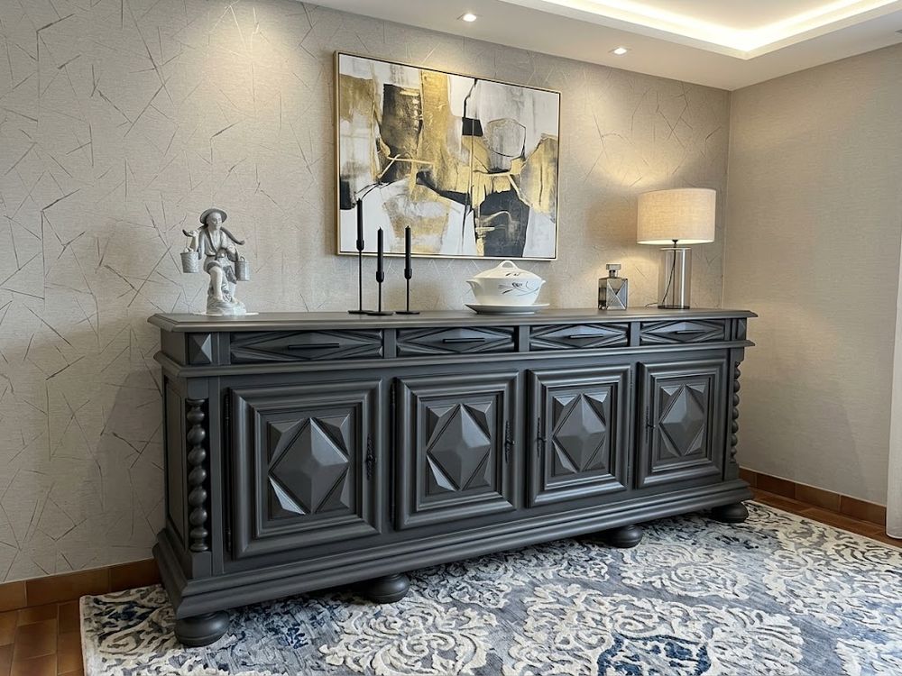 salle a manger complete en noyer marron a relooker Meubles