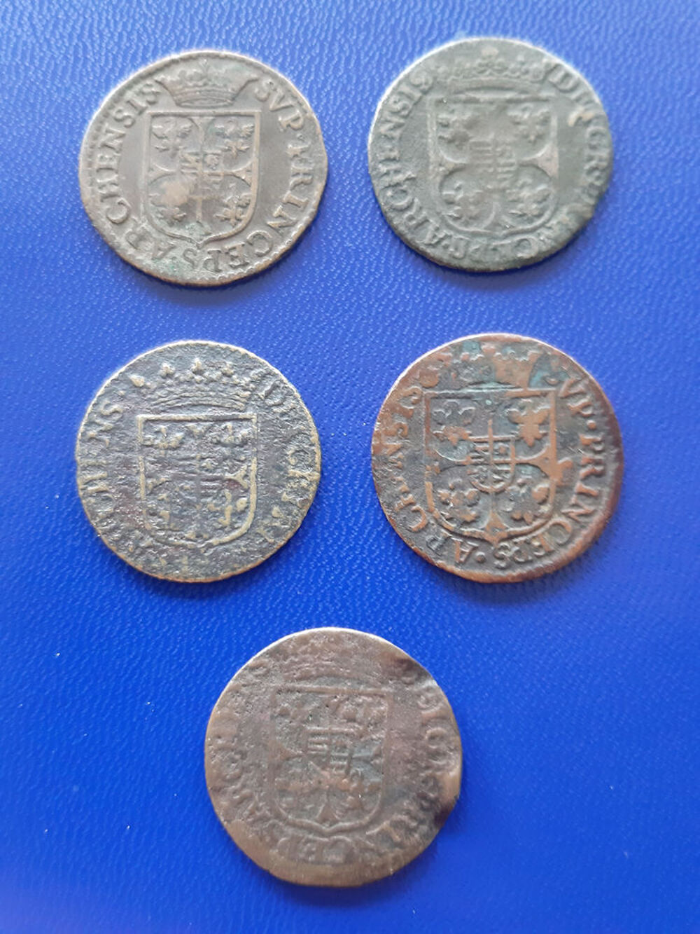 1609-14 Nevers &amp; Rethel 5 pcs 2 liards 